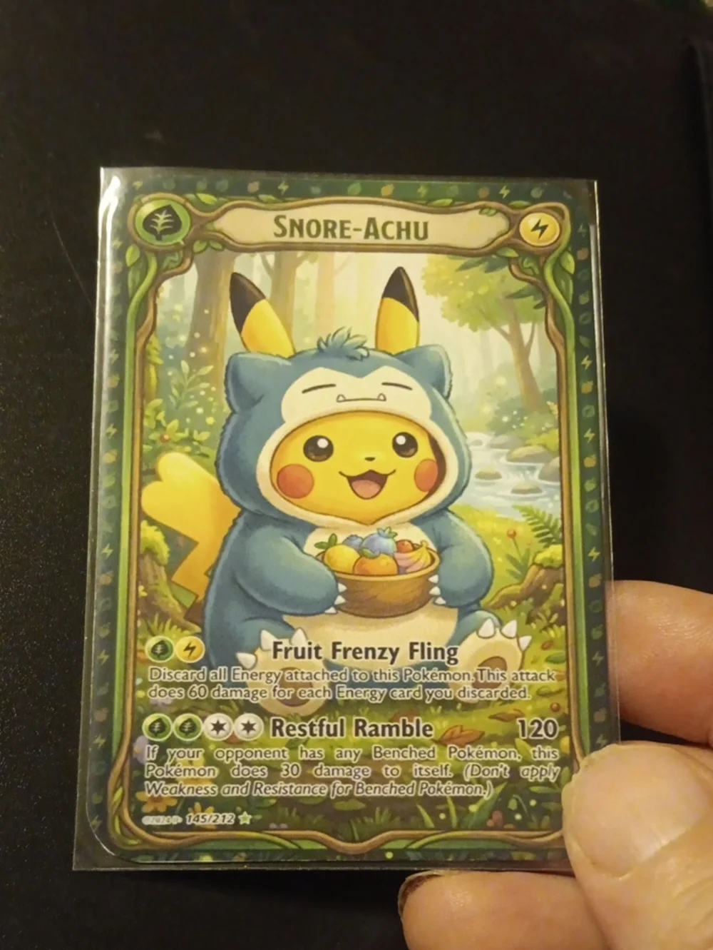Snore-Achu Collectible Card - Blue and Yellow